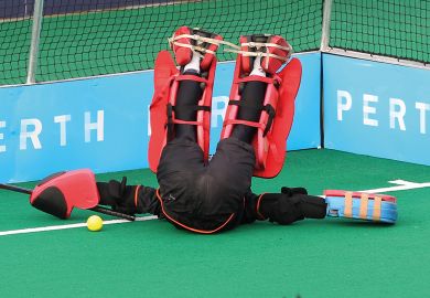 Goalkeeper falls after a goal to Australia in Perth Goalkeeper falls after a goal to Australia in Perth to illustrate Let’s be honest about weak leadership, say Australian educators