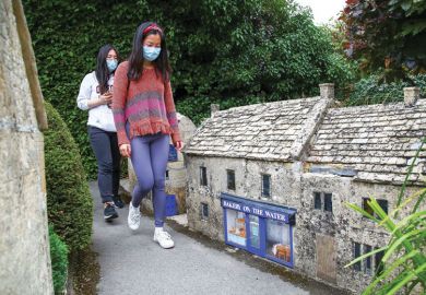 Visitors wearing a face mask  during their visit to the re-opened Model Village for UK quarantine capacity for red-list arrivals risks being ‘overwhelmed’