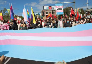group known as Pride in Protest  march along parade route from Taylor Square to Hyde Park for  Gender transition leave rises up Australian union’s agenda