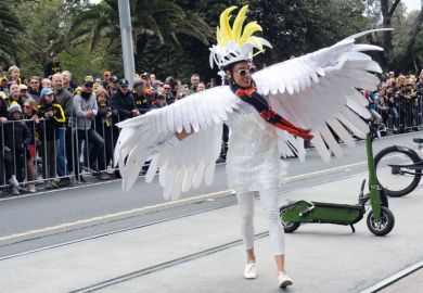 Man dressed as a bird to illustrate ‘Questionable’ research practices proliferate under precarity