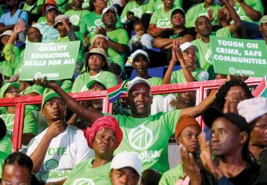 ActionSA National Manifesto Launch at Ellis Park Arena on March 23, 2024 in Johannesburg, South Africa ActionSA National Manifesto Launch at Ellis Park Arena on March 23, 2024 in Johannesburg, South Africa to illustrate South Africa election: ANC ducks higher education challenges