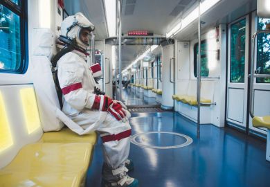 An astronaut Sitting on a Subway Astronaut Sitting on a Subway to illustrate US mulls huge shift in research funding from excellence to equity