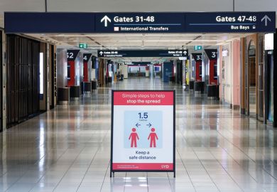 sign asking for people to observe safe distancing measures