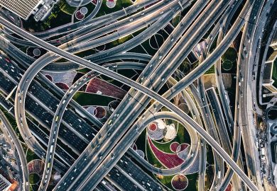 Drone Point View of Sheikh Zayed Road No.1 Intersection to illustrate Absolute standards: a myth 
