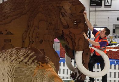 Putting the final bricks in place lego Ice Age display as a metaphor for UK universities growing keen on block teaching