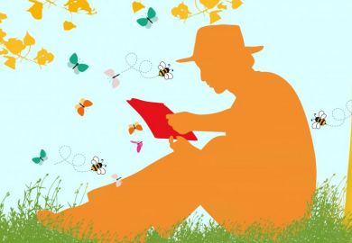 Man reading book illustration