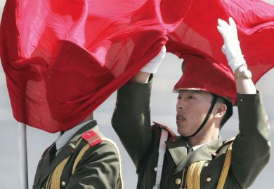 Flag over face Flag over face