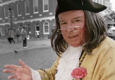 An actor impersonating Ben Franklin An actor impersonating Ben Franklin