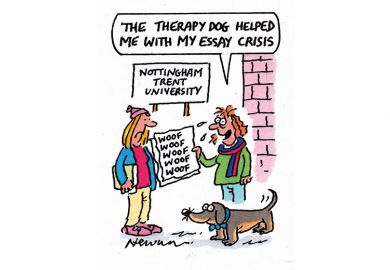 Cartoon about therapy dogs
