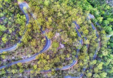 A winding road in Australia