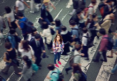 Woman in a crowd Woman in crowd