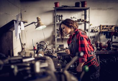 Woman in workshop