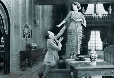 Woman turning away man