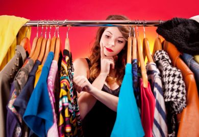 Woman choosing clothes
