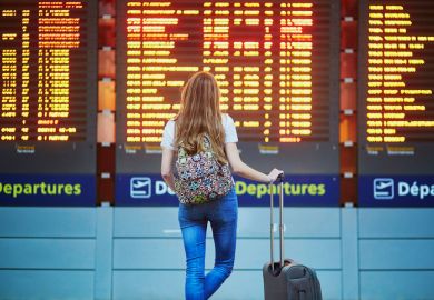 Woman in airport