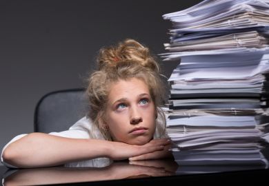 Woman with paperwork