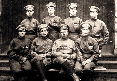 The staff of Lieutenant Maria Boch­kareva’s Russian Women’s Battalion  of Death, in which ‘giggling was strictly forbidden’