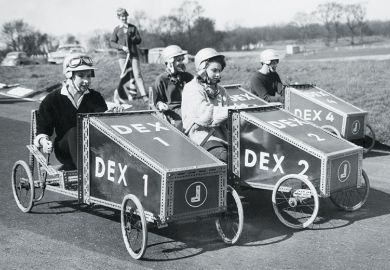 Old-fashioned car race