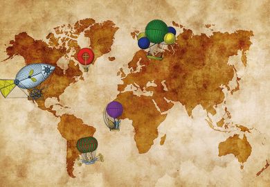 balloons and world map Balloons and world map