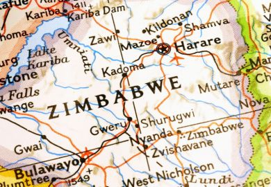 Zimbabwe on a map Zimbabwe on a map
