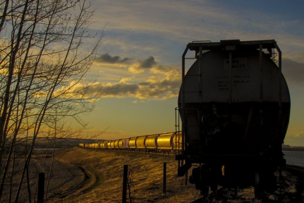 Abandoned train in Canada