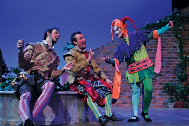 Actors performing in William Shakespeare's Twelfth Night