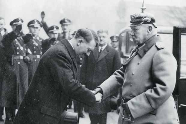 Adolf Hitler greets President Paul von Hindenburg, 1934 Adolf Hitler greets President Paul von Hindenburg, 1934