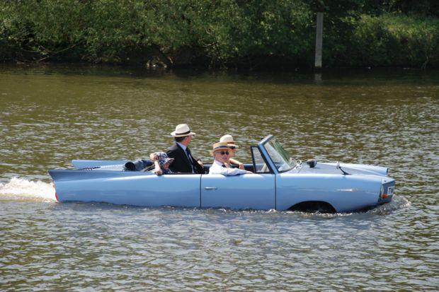 Amphicar on the river Amphicar on the river