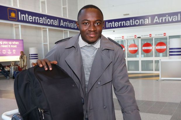 Anthony Kofi Annan at airport