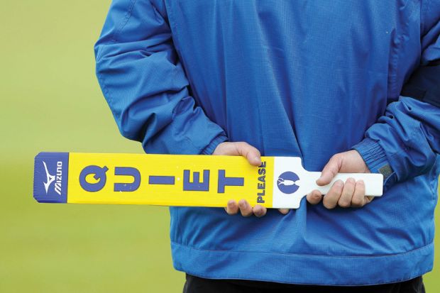 Audience quiet sign Audience quiet sign