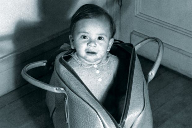 A baby in a bag A baby in a bag