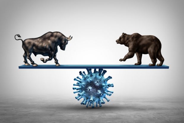 A bull and a bear on Covid scales