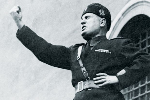 Benito Mussolini (National Fascist Party) addressing rally, 1933 Benito Mussolini (National Fascist Party) addressing rally, 1933