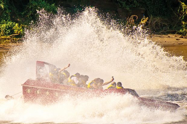 river safari boat in Fiji