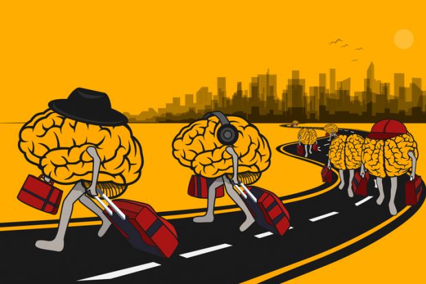 Brains travelling along a road