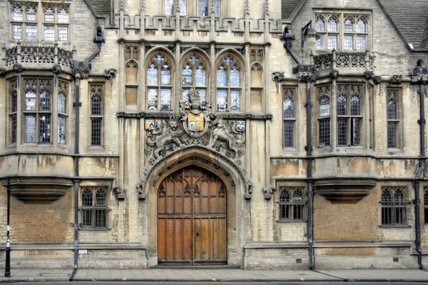 The closed gate of Brasenose College, Oxford The closed gate of Brasenose College, Oxford
