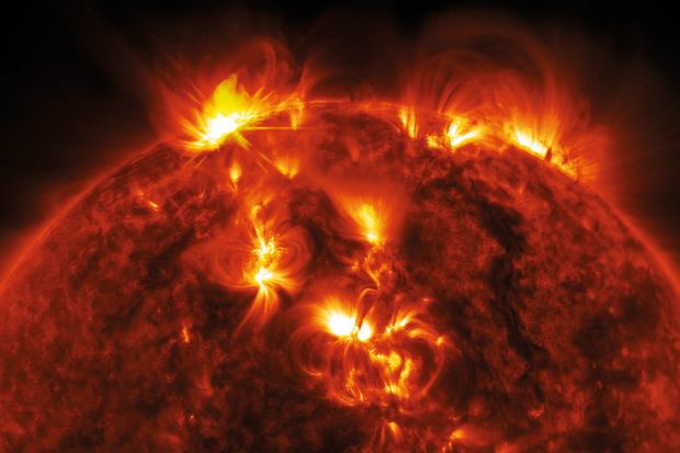 Burning surface of the sun Burning surface of the sun