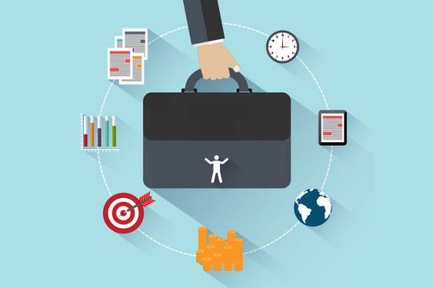 Business person's skills portfolio (concept illustration) Business person's skills portfolio (concept illustration)