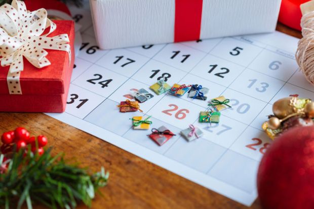 Calendar showing 26 December/Boxing Day Calendar showing 26 December/Boxing Day