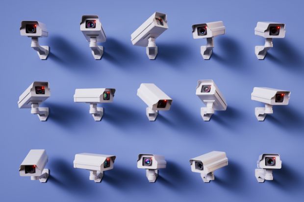 Multiple security cameras, symbolising OfS oversight Multiple security cameras, symbolising OfS oversight