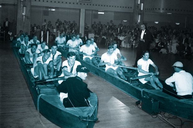 The Oxford and Cambridge boat race crews re enact the race The Oxford and Cambridge boat race crews re enact the race to illustrate Do teaching fellowships actually improve teaching?
