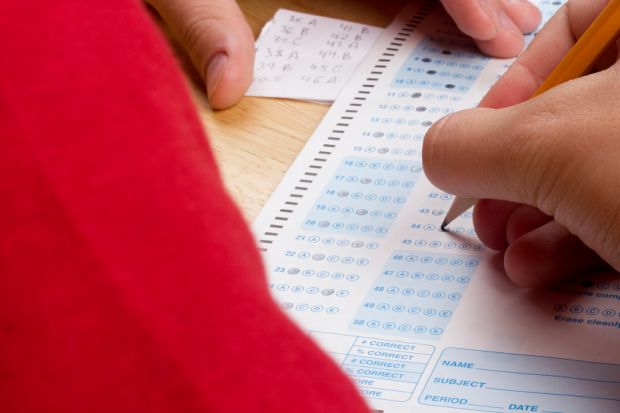 Cheating on a test