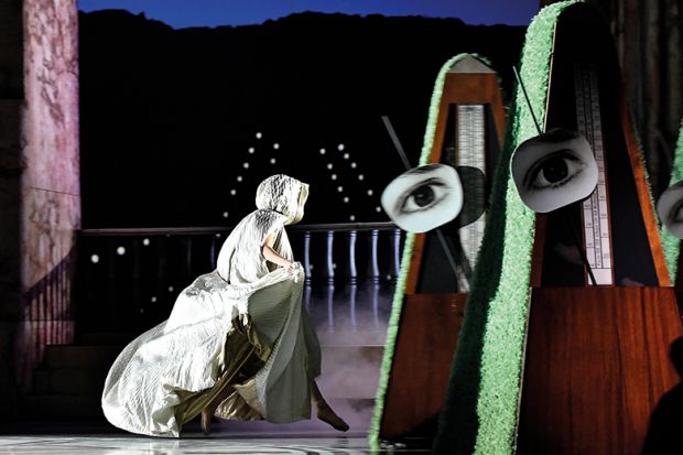 Amber Scott as Cinderella on midnight as The Australian Ballet Company present Alexei Ratmansky's Cinderella at The Coliseum Theatre on July 20, 2016 in London, England. Amber Scott as Cinderella on midnight as The Australian Ballet Company present Alexei Ratmansky's Cinderella at The Coliseum Theatre on July 20, 2016 in London, England.