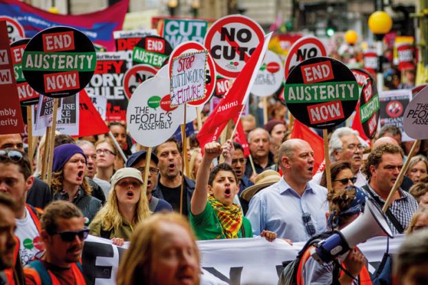 Crowd of 'End Austerity Now' demonstrators Crowd of 'End Austerity Now' demonstrators