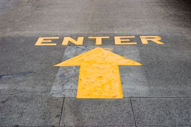 Enter sign enter, door, way in, results, clearing, applications