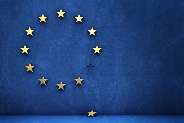 European Union (EU) flag missing star (Brexit) European Union (EU) flag missing star (Brexit)