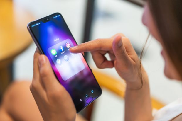 Facebook app on mobile phone