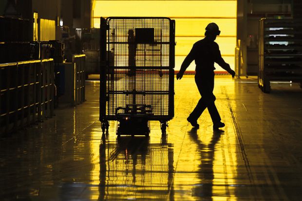 Worker in factory