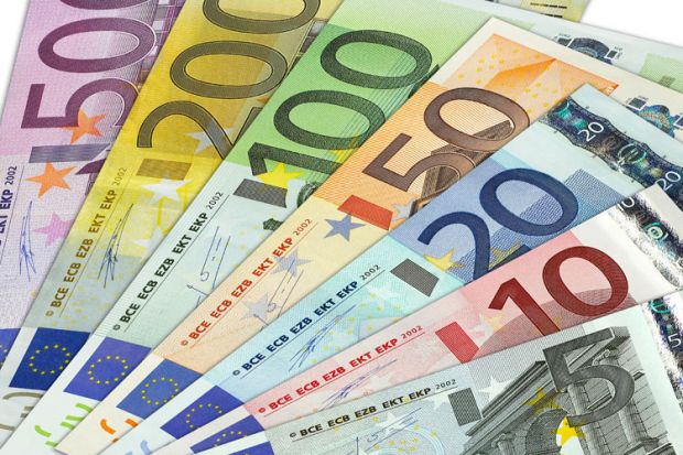 Fan of Euro currency notes Fan of Euro currency notes