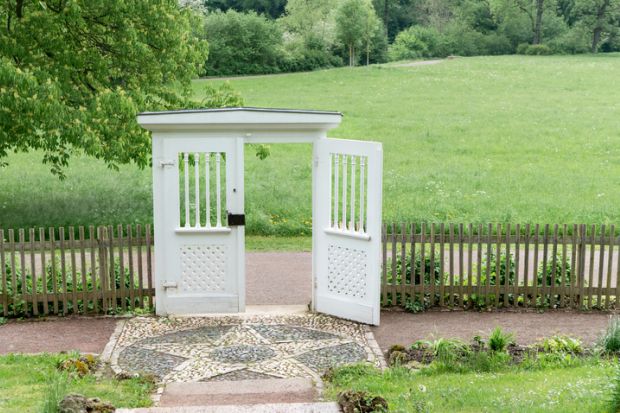 Garden door to Goethe's garden house